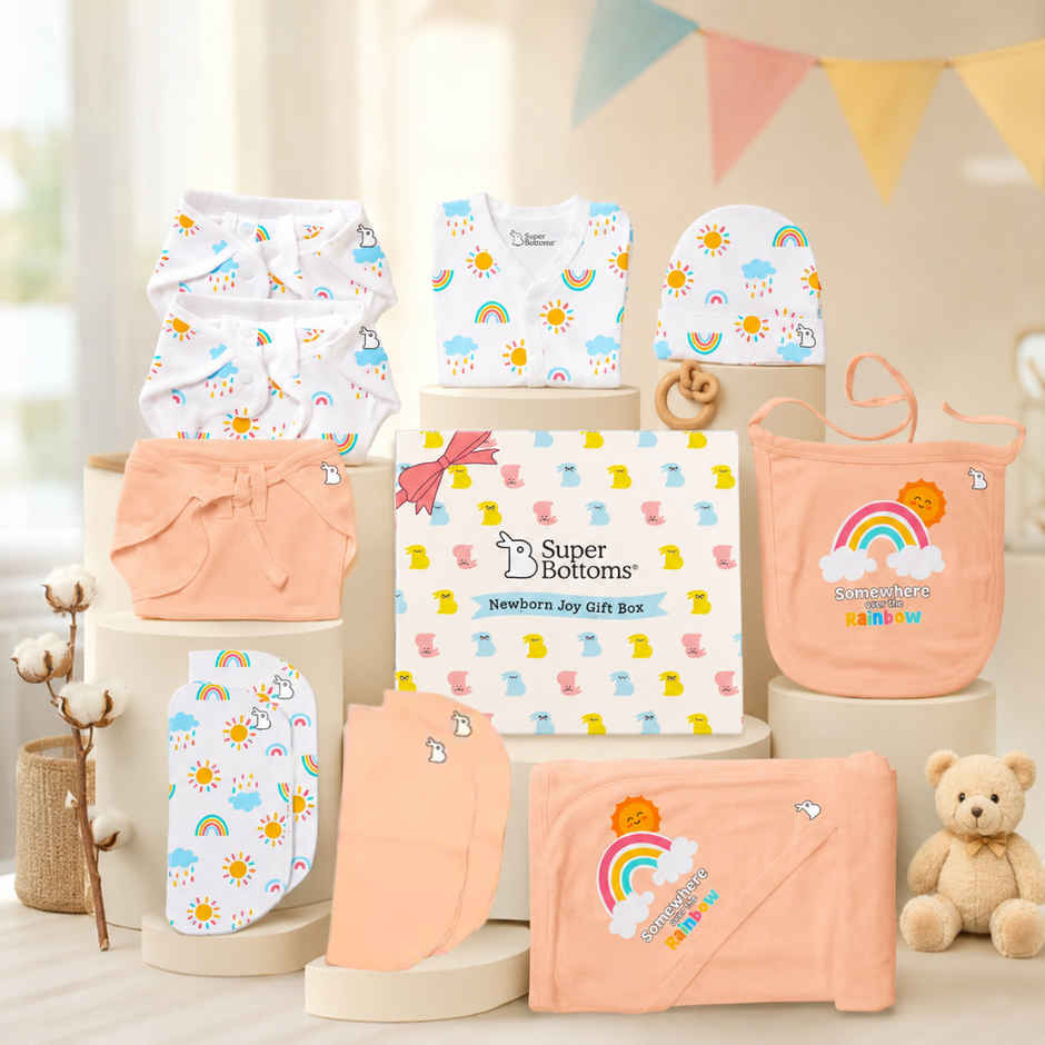 SuperBottoms Newborn Baby Gift Set (0-3Months) | Clothing Gift Set Pack Of 11