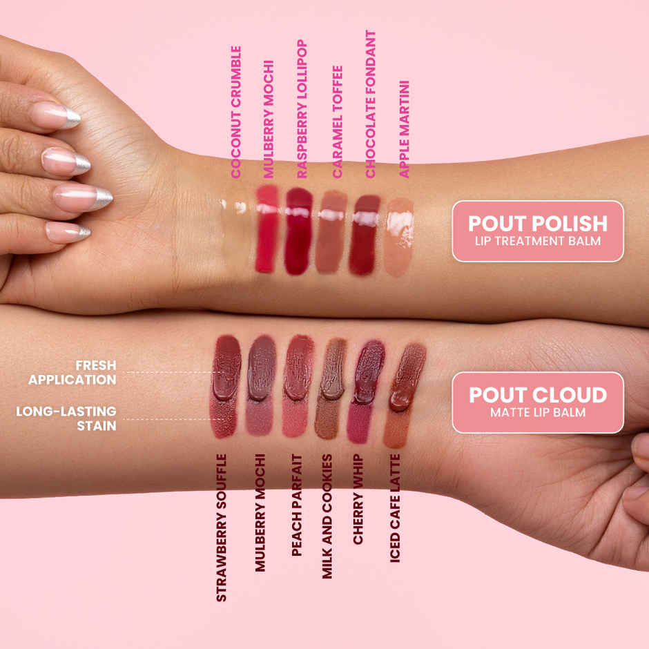 Typsy Beauty Pout Cloud Matte Lip Balm | Tinted Lip Balm | long-lasting stain I Milk and Cookies