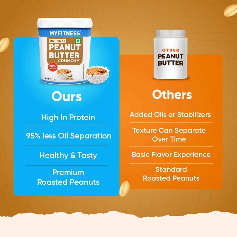 MyFitness Original Peanut Butter Crunchy Spread | High Protein