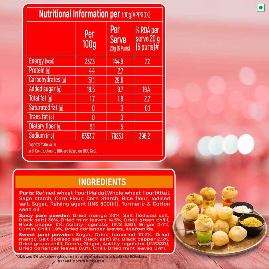 Kwality Pani Puri Kit - Box