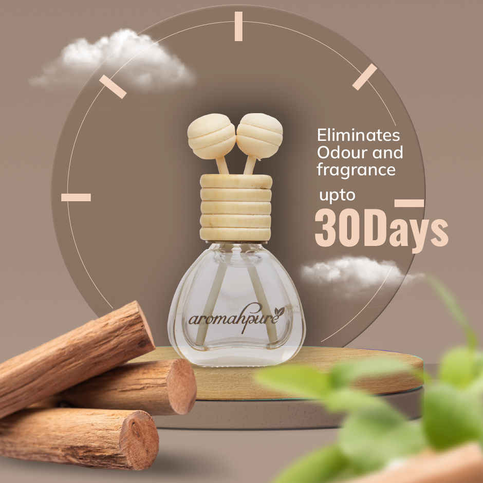 Aromahpure Car Perfume Vent Clip with Reed Stick | Sandalwood Fragrance | Last upto 30 days