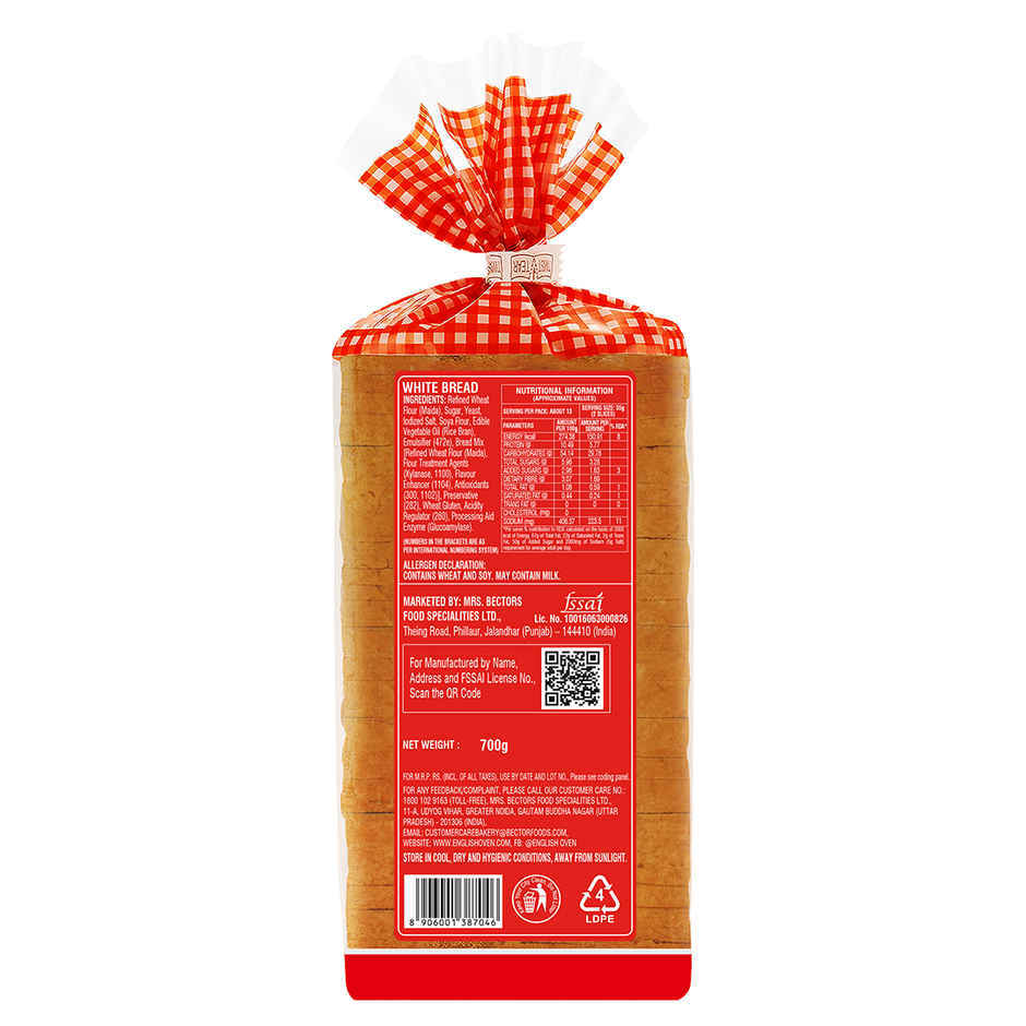 English Oven Premium White bread| No Palm Oil