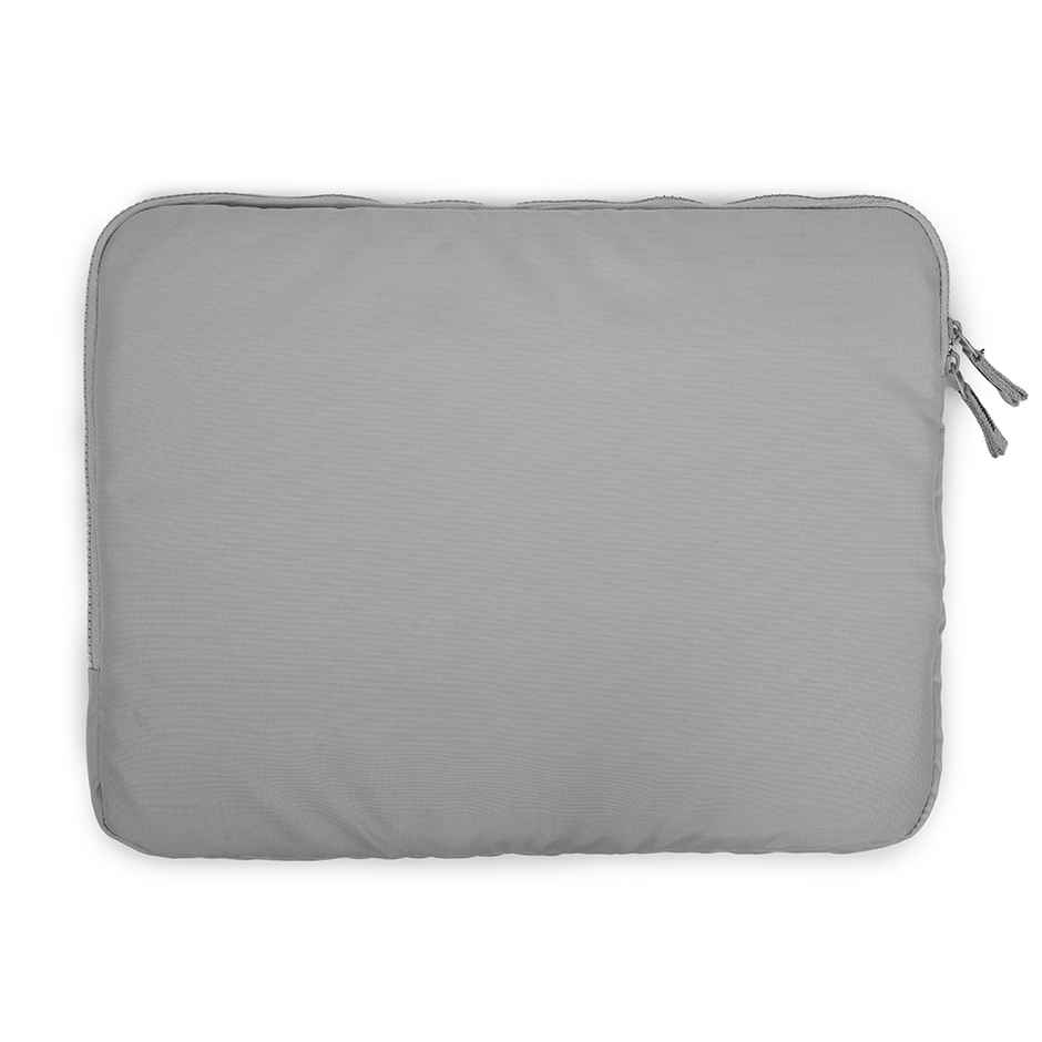 QIPS Unisex Solid Polyester 15.6 L Laptop Sleeve | Grey - 15 Inches