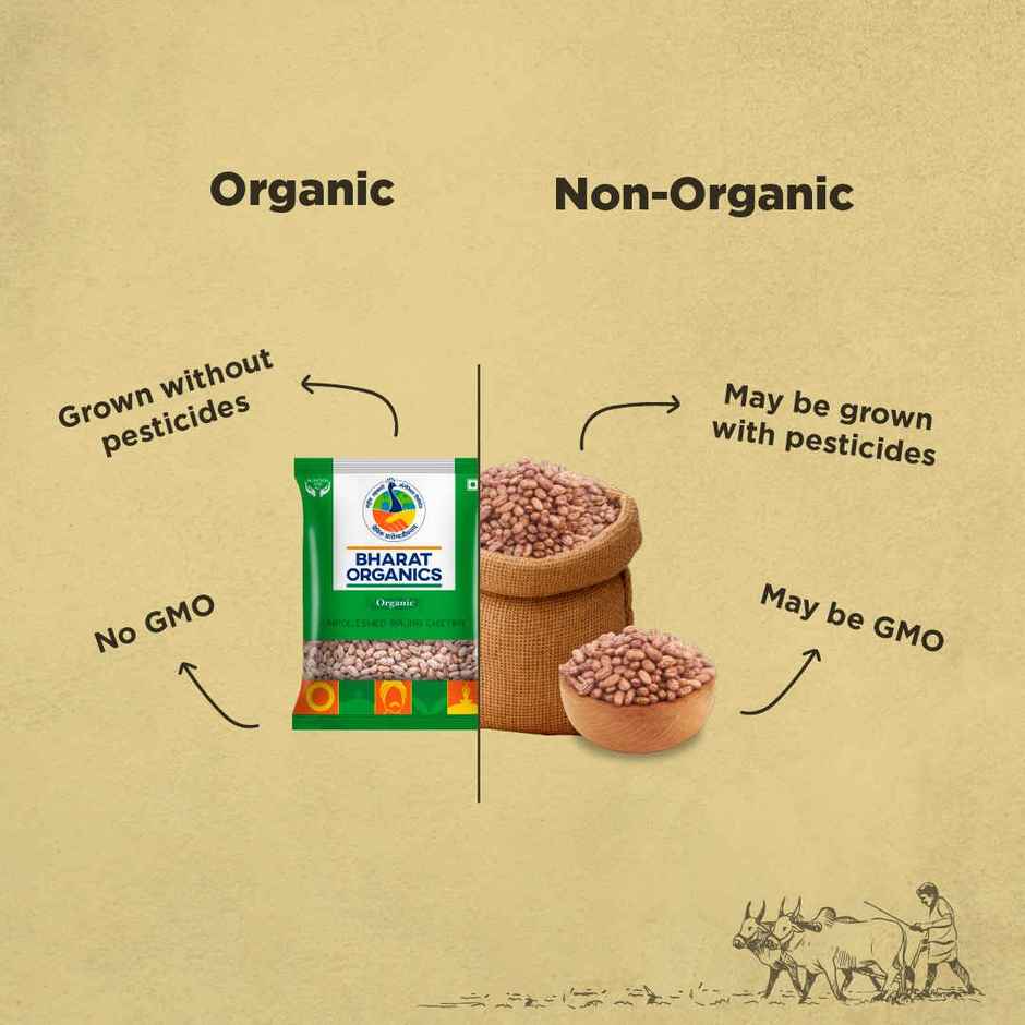 Bharat Organics Unpolished Rajma Chitra