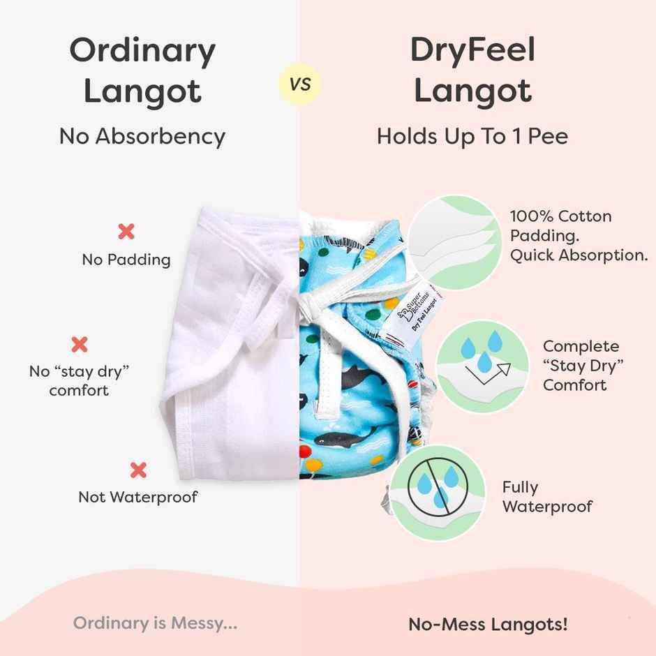 SuperBottoms Dry Feel Langot Diaper | L | 3 pcs