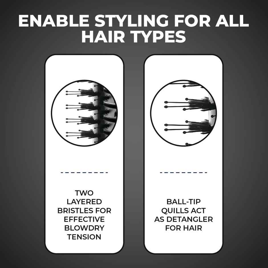 Winston 2 In 1 Hair Styling Blow Brush For Women - 1200 Watts (Black)