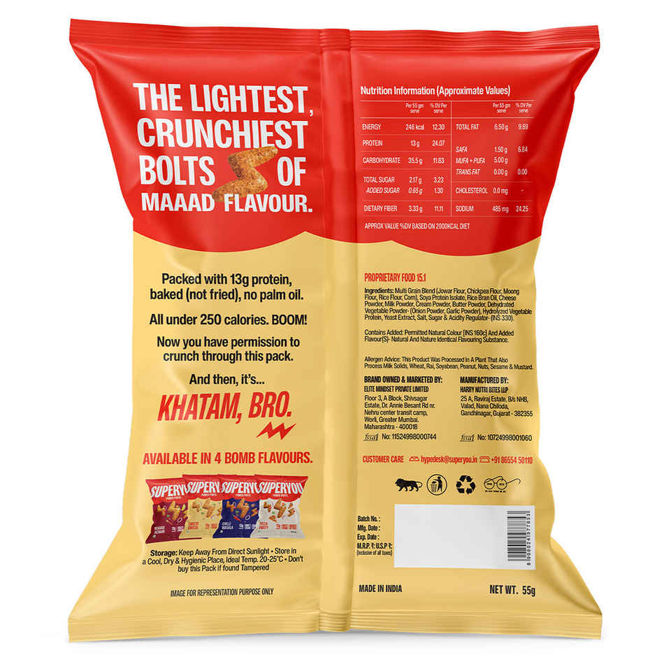 SuperYou Power Puffs - Cheesy Cheese | 13g protein | Multigrain, No Palm Oil, No Cholesterol