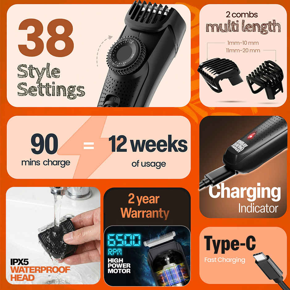 Bombay Shaving Company Type C Charging Trimmer | Power Styler