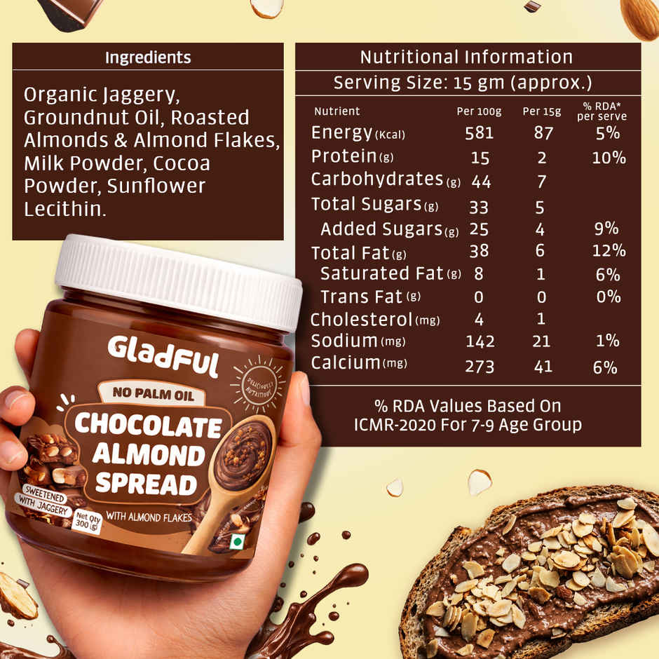 Gladful Chocolate Almond Spread