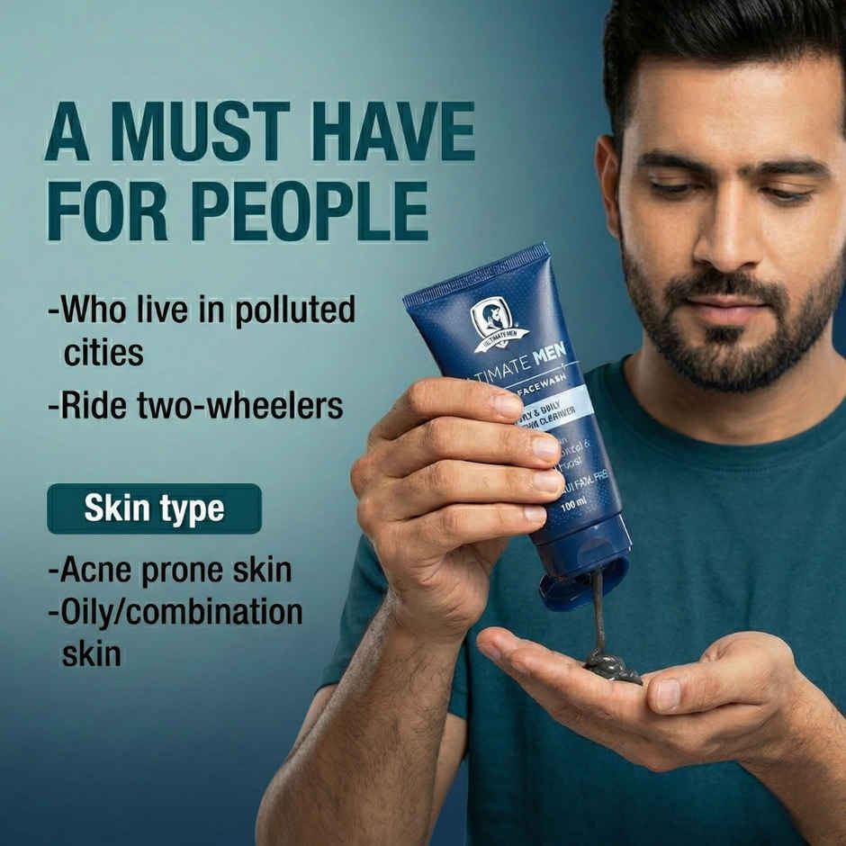 The Beard Story Face Wash With Activated Charcoal Deep Cleansing Pollution Control & Oil Absorption