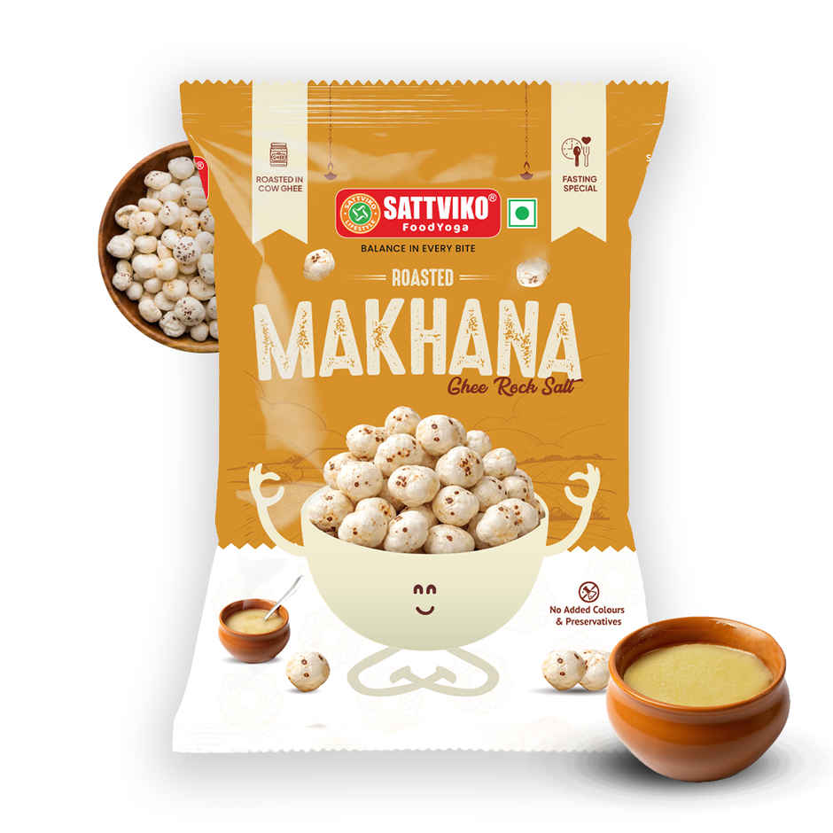 Sattviko Ghee Rock Salt Makhana | Fasting Special