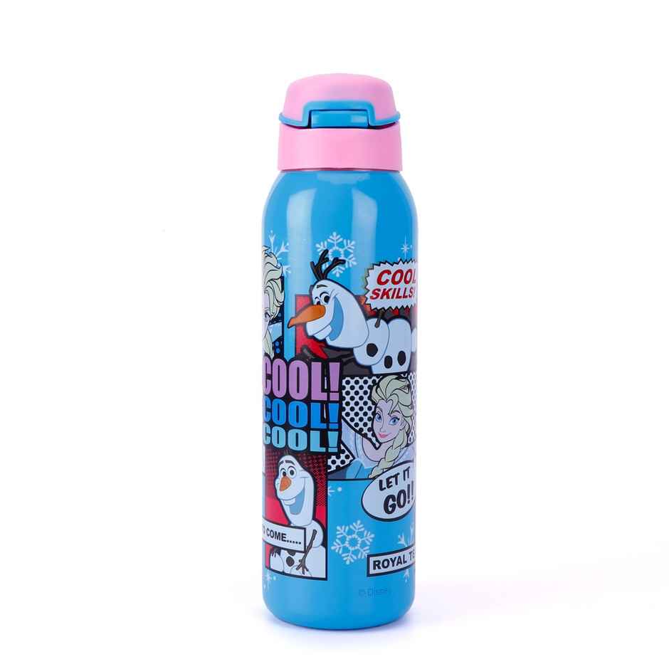 Disney Frozen Stainless Steel Sipper Bottle | Double Wall | With Straw | 600 ml