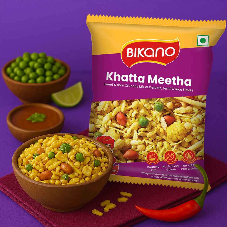 Bikano Khatta Meetha Mixture | Sweet & Spicy Indian Snack | Crispy Namkeen with Tangy Flavor