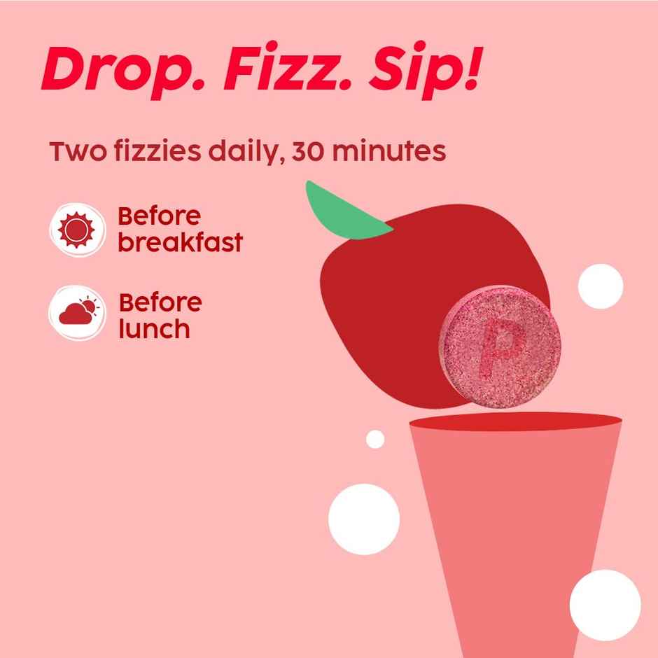 Plix Apple Cider Vinegar L-Carnitine Effervescent for converting fat into energy - Pack Of 1