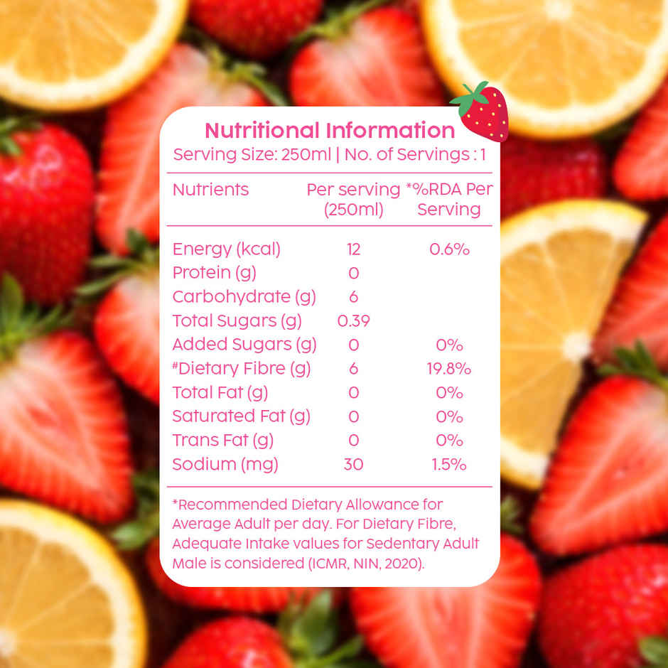 Plix Strawberry Lime Bomb Fizzy Soft Drink Can|Low Calorie & Zero Sugar|Prebiotics With 6g Fibre | Soda