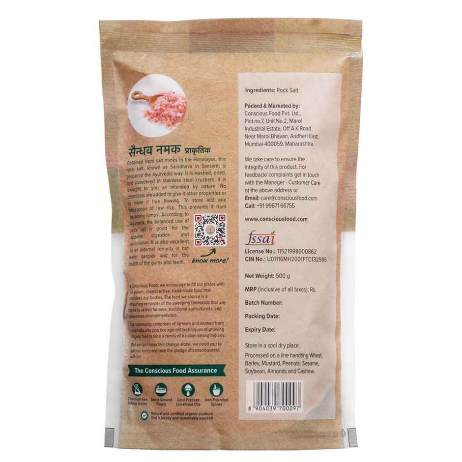 Conscious Food Rock Salt | Unprocessed | Pure And Natural