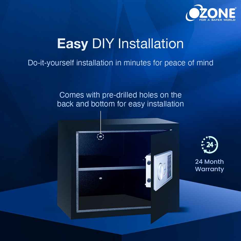 Ozone Oes Bas Nxt | Digital Safe Locker for Home & Office | 16.11 Litres