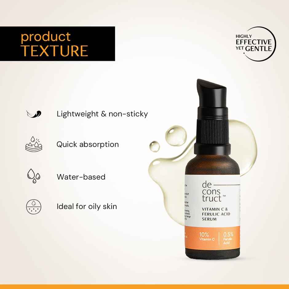 Deconstruct 10% Vitamin C Serum for Oily Skin | Clinically Tested | 30 ml