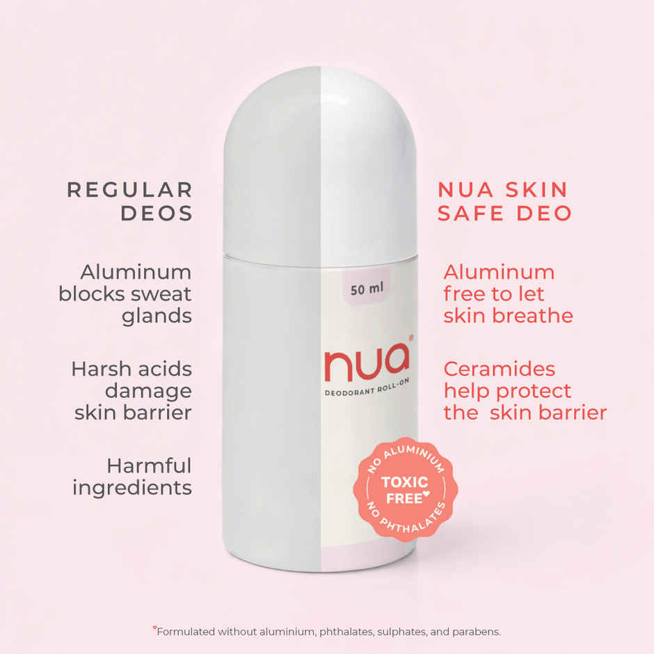 Nua Deodorant Roll-On Rose and Raspberry