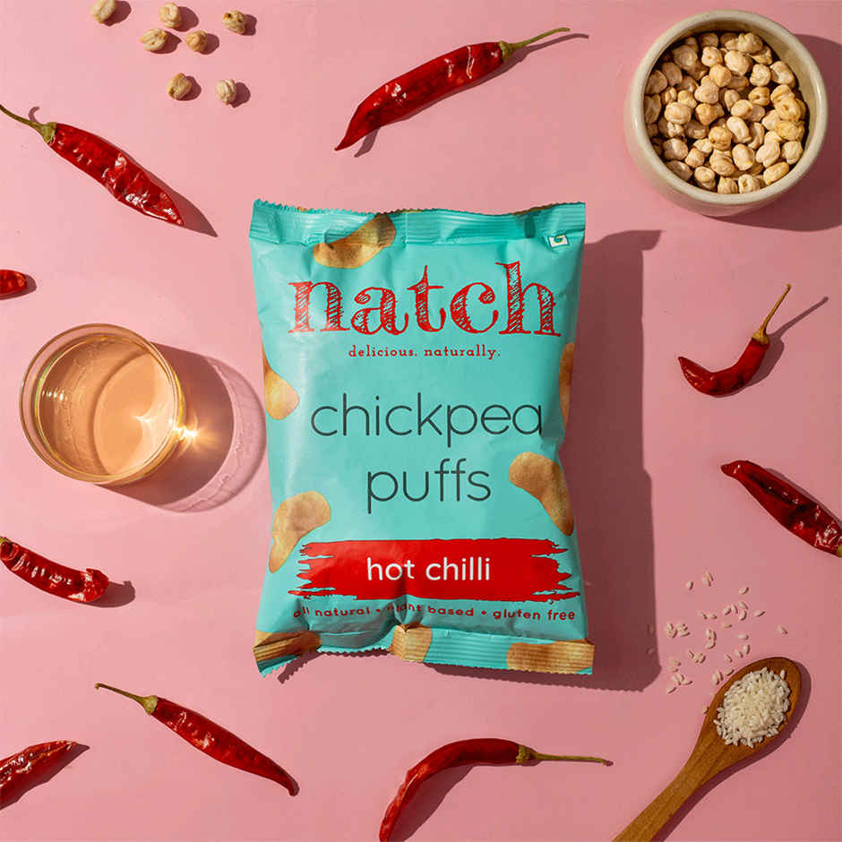 Natch Hot Chilli Chickpea Puffs | No Palm Oil | Healthy Snack