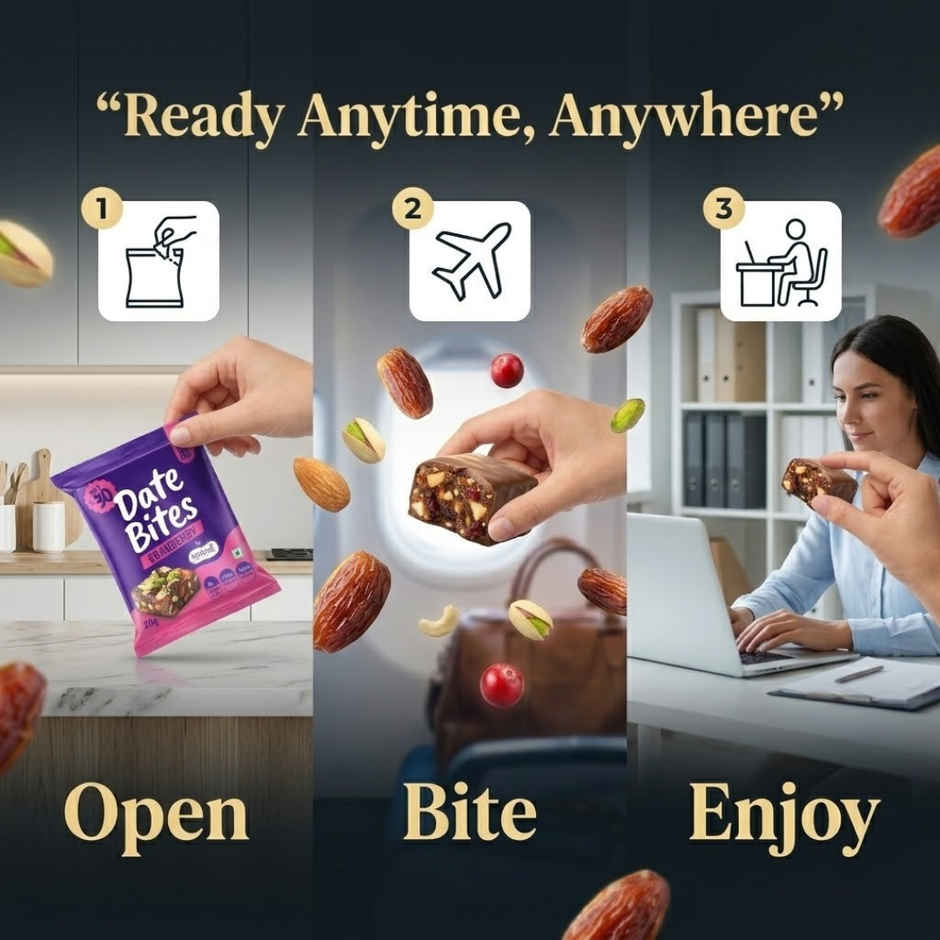 The Naturik Co Cranberry Date Almond Bites | No Added Sugar | Healthy Sweet Snack