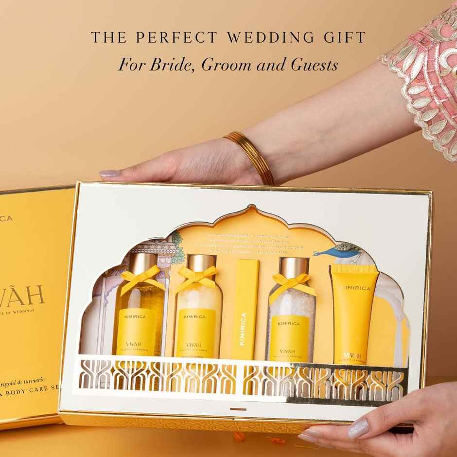Kimirica Vivah Indulgence Gift Set | Perfume, Bath & Body Essentials | With Marigold & Turmeric