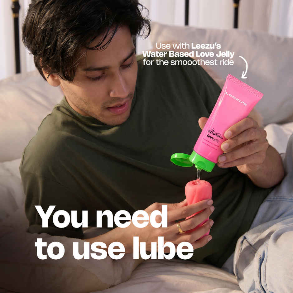 Leezu's Toofaan Intense Stroker Personal Massager with Water Based Lubricating Gel