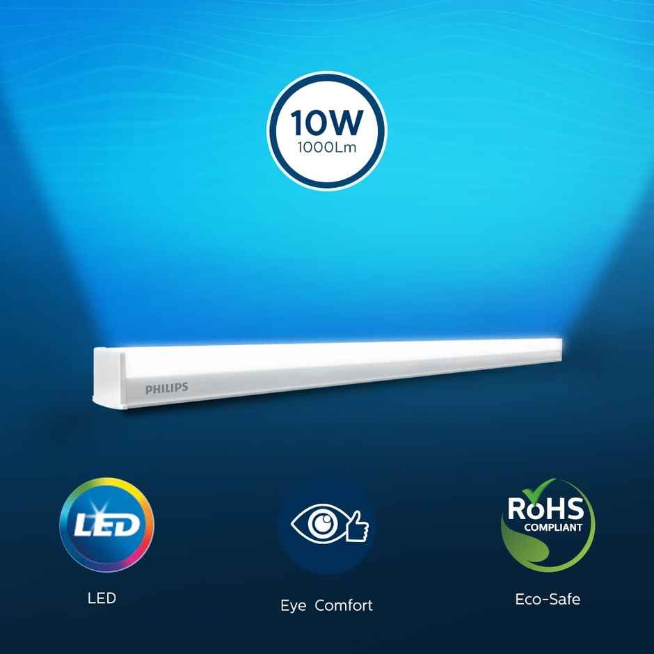 Philips 10 W LED Tubelight (2 Ft) - Cool Day Light | 6500 K, Size - T5 1/2