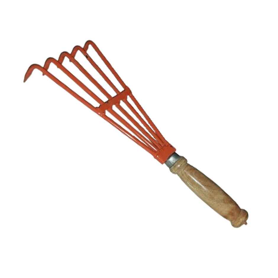 JetFire Heavy Duty Leaf Rake Wooden Handle Panji Garden Rake