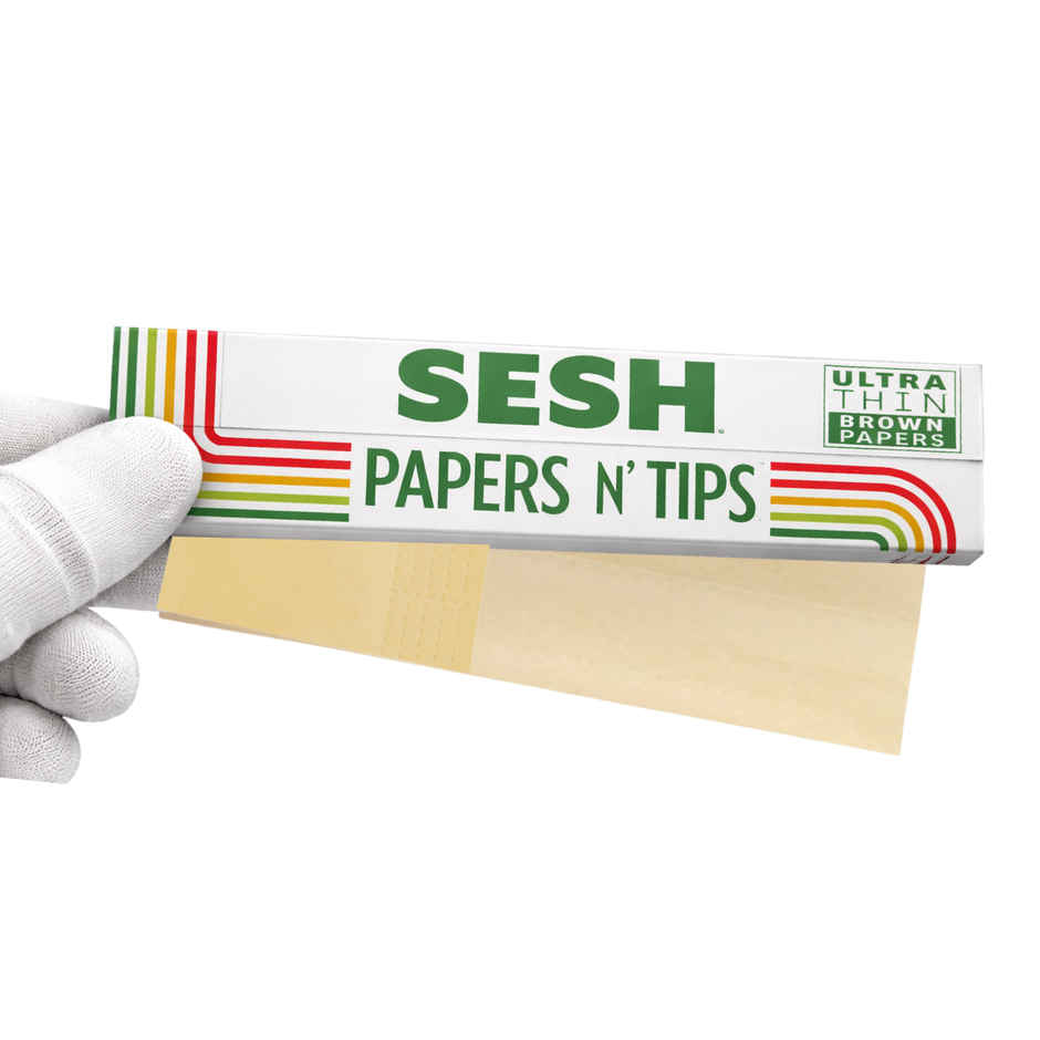 Sesh Paper n Tips Rolling Paper with Filter Tips | King Size Slim | 32 Papers + Tips