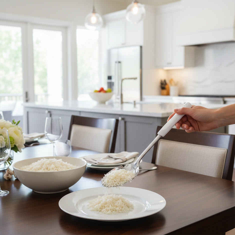 Habitat Diamond Specialty Large Solid Serving Spoon | Stainless Steel | Ergonomic Handle