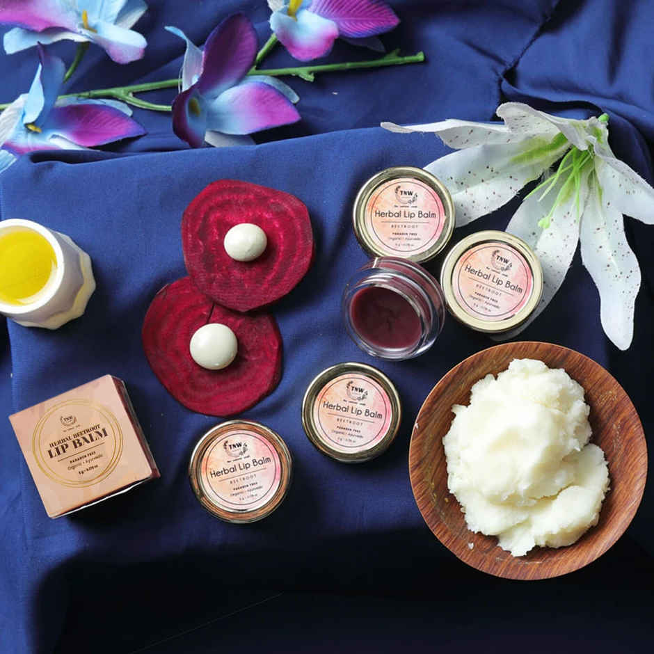 The Natural Wash Beetroot Lip Balm for Dry, Chapped Lips with Natural Ingredients for Soft Hydration