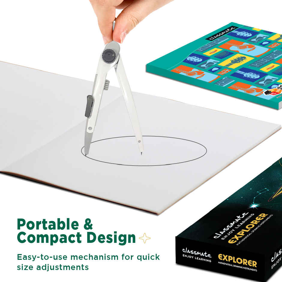 Classmate Explorer Geometry Box|MRP 500|With Mech Pencil