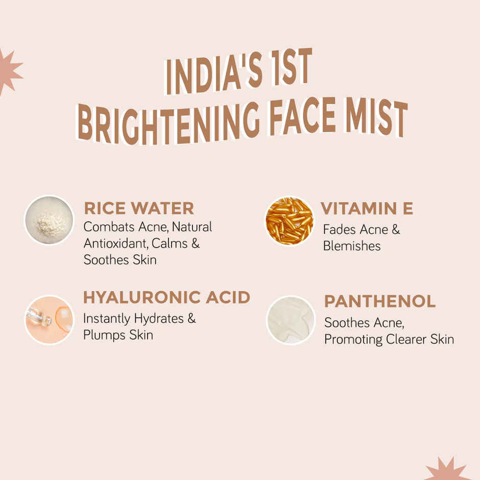 Moody DermaSoothe Brightening Face Mist & Essence Toner with Rice & Ceramides 