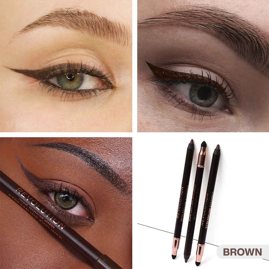 Makeup Revolution Streamline Waterline Eyeliner Pencil Brown