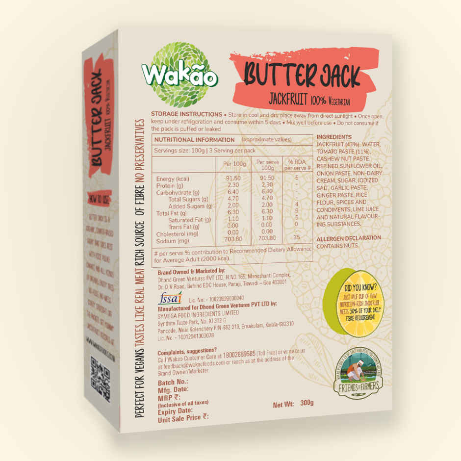 Wakao Butter Jack | Rich & Creamy Jackfruit Delight | Ready to Eat | Zero Preservatives