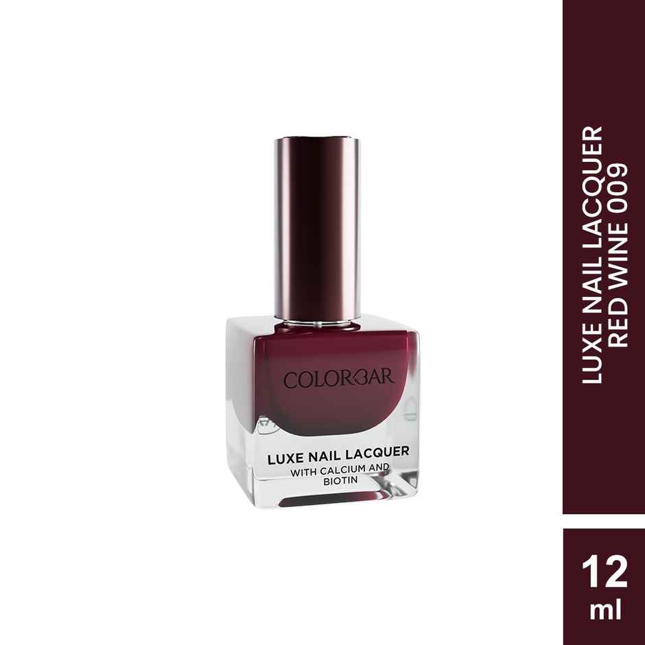 Colorbar Luxe Nail Lacquer - Red Wine | Long-Lasting Shine