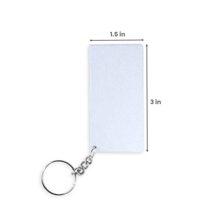 Itsy Bitsy Paintable Mdf Canvas Keychain 1.5 x 3 Inch 2mm Thick 4 Pc Ar