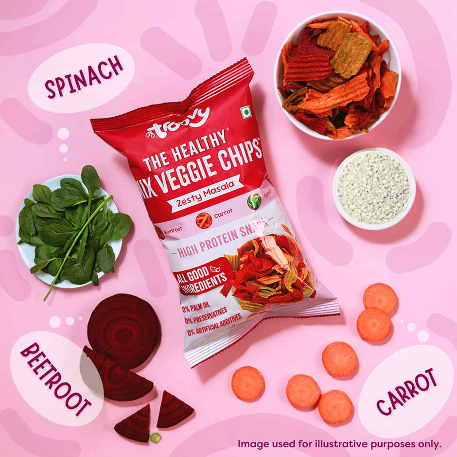 Troovy High Protein Mix Veggie Chips | No Palm Oil, No Chemicals