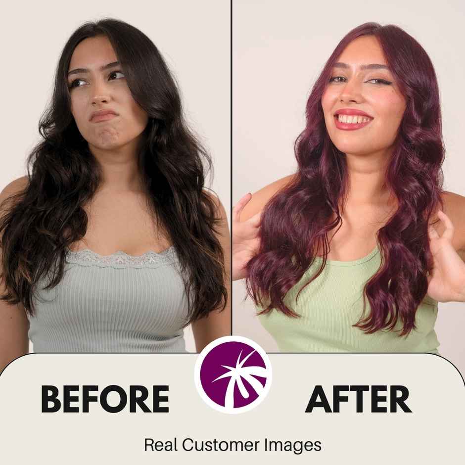 Paradyes No Bleach Berry Plum Glossy Hair Tint, Ammonia|free Hair Color for Natural Black Hair