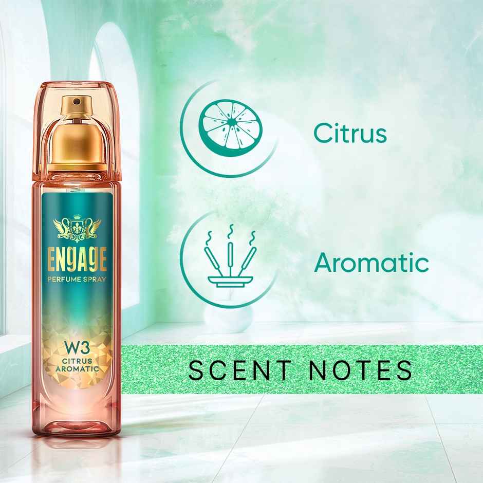 Engage W3 Perfume for Women, Citrus and Floral Fragrance Scent