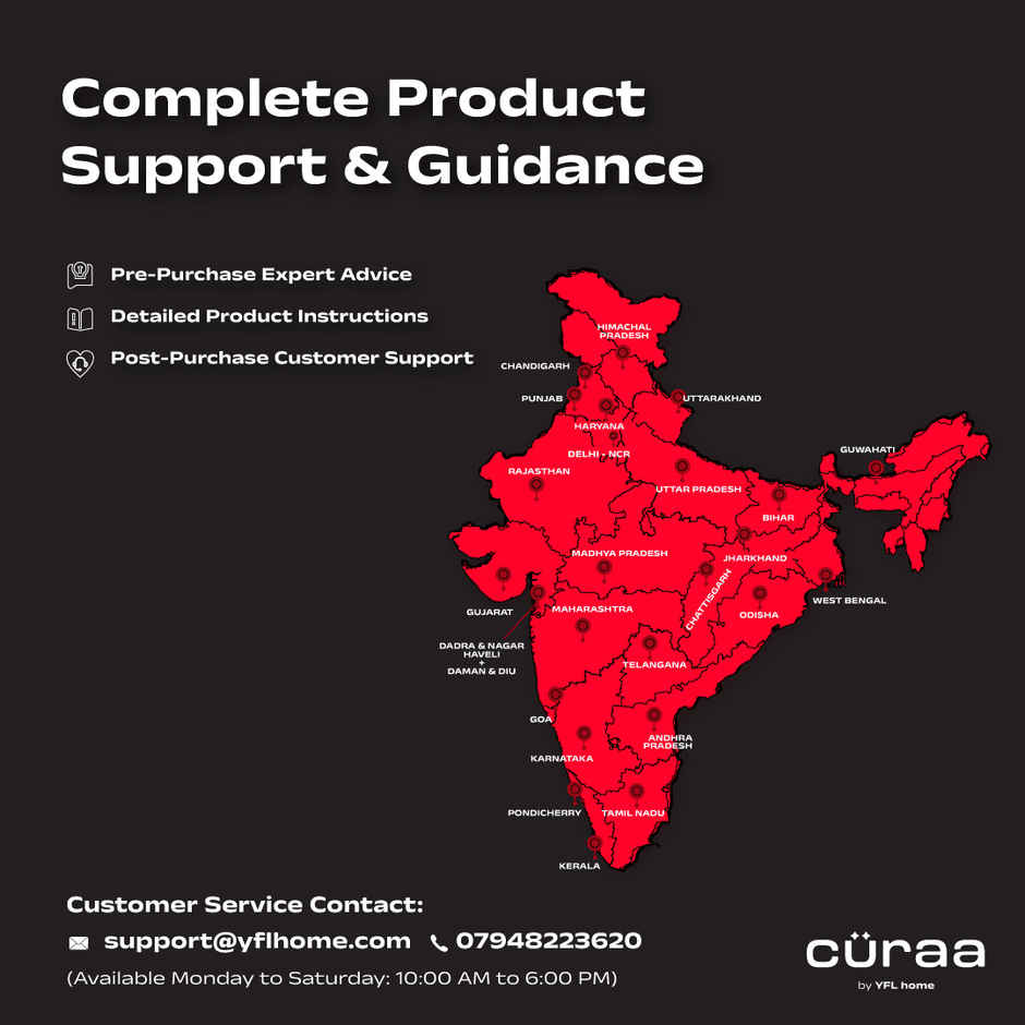 Curaa by YFL Home 10W Milk Frother for Coffee, 3 Speed Electric Milk Frother for Coffee, Lattes, Milk, Hot Chocolates & Cream, Handheld, Portable, Rechargeable Frother with Stand & Whisker - Black