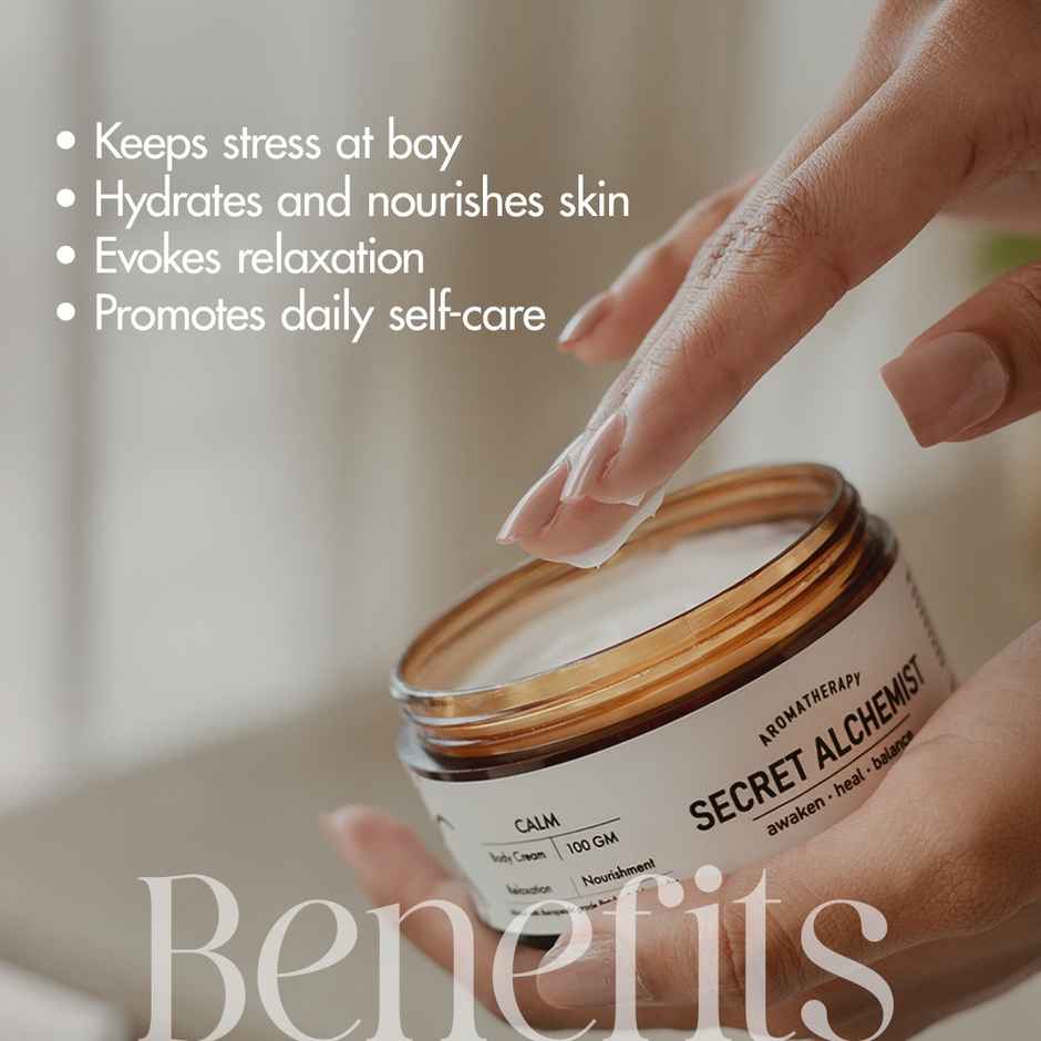 Secret Alchemist Calm Moisturising Body Cream with Hyaluronic Acid & Shea Butter for Relaxation