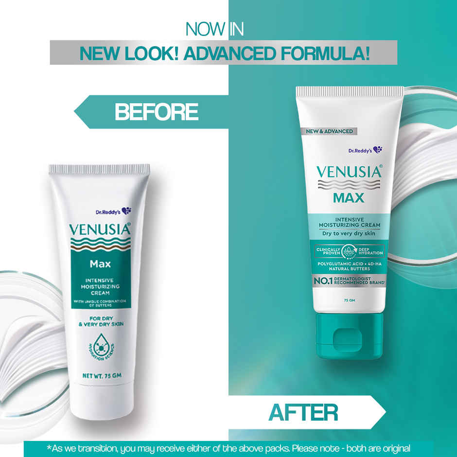 Venusia Max Moisturiser for Dry Skin | Shea Butter - Mango Butter - Aloe Butter - Cocoa Butter