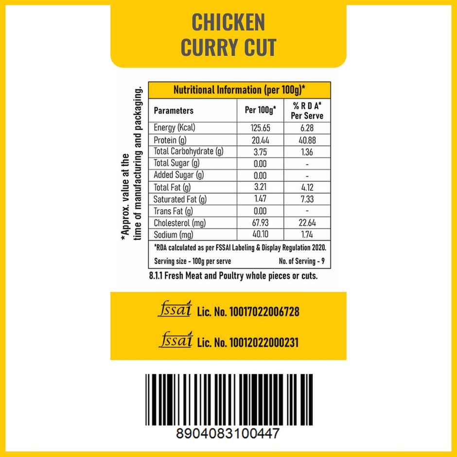Zorabian Chicken Curry Cut without Skin | High Protein | Preservative-Free | Hormone-Free