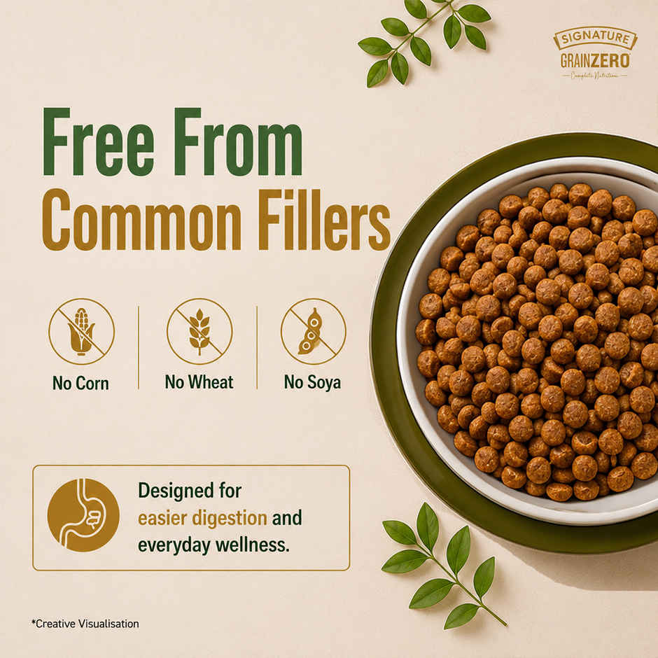 Signature Grain Zero Puppy and Mother Dry Dog Food | Real Chicken, Eggs, and Vegetables