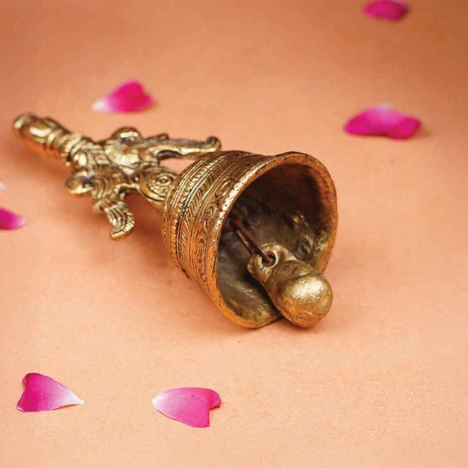 Pure Brass Decorative Pooja Bell | 7.4 inch | Collector's Item | ServDharm