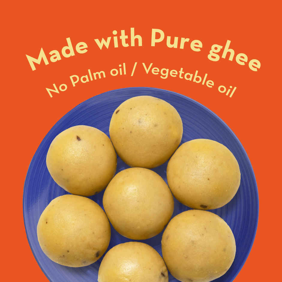 Coconut Laddu | Ladoo | Sweets By Go Desi (200g) & Besan Laddoo | With Ghee | Laddu | Sweets By Go Desi (180g) Combo