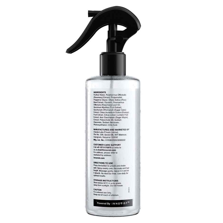 Bare Anatomy Rosemary Water Spray for Hair Growth, Thickness & Hairfall Control, 100% Natural