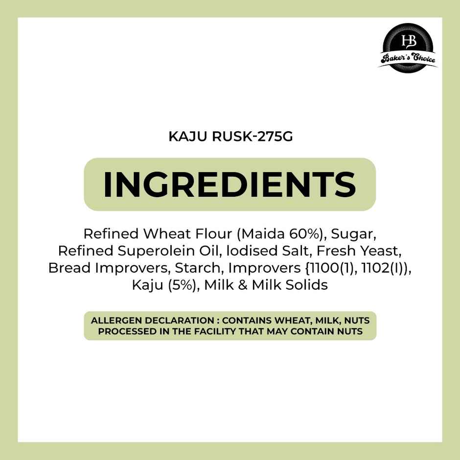 HB Bakers Choice Choice Kaju Rusk
